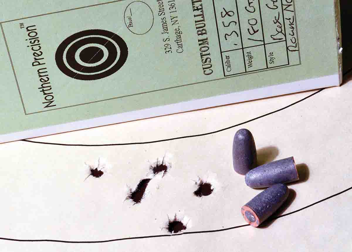 This five-shot group, at 100 yards with the Northern Precision 180-grain cast bullet, measured 1.675 inches.